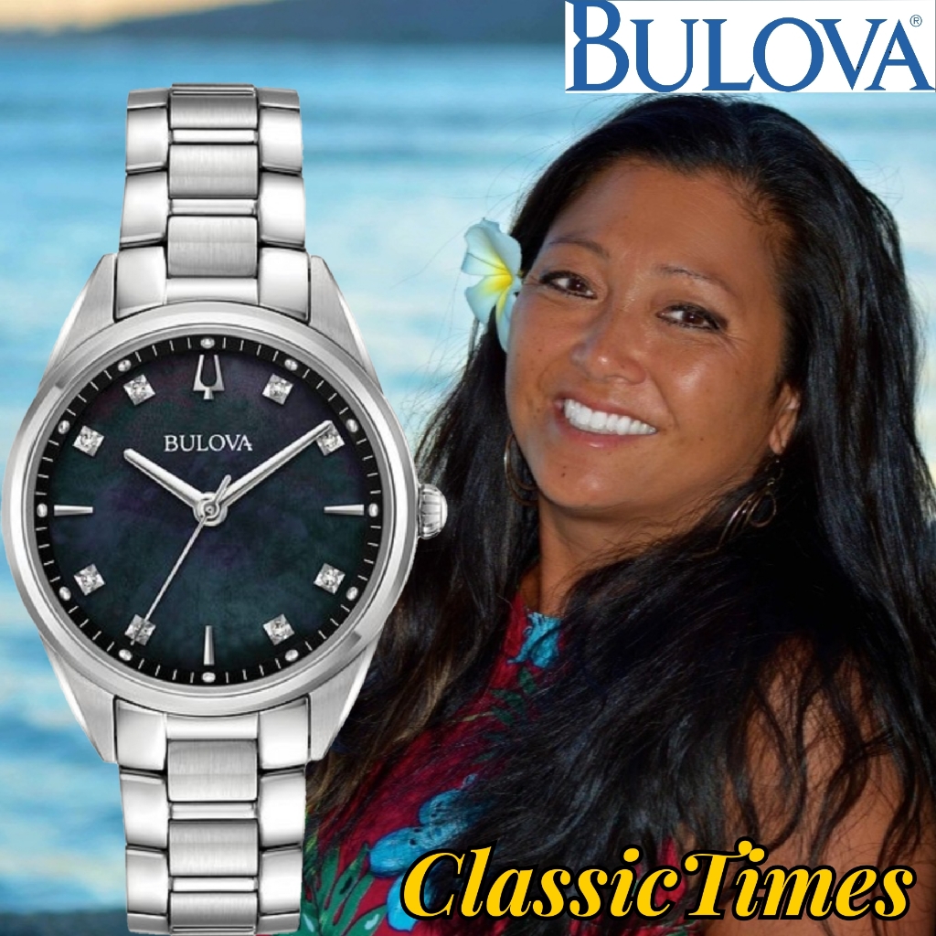 New Bulova Classic Sutton Quartz Diamond Ladies Watch